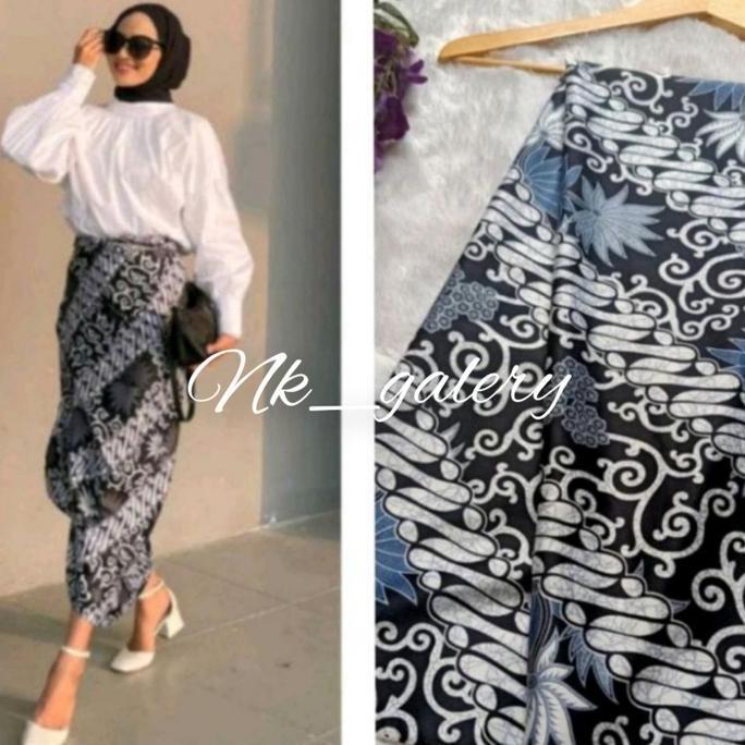 DS364 - OUTFIT ROK LILIT / ROK BATIK  Ring  Wanita  Bawahan  Kebaya  Serut  Kondangan Panjang Belah 