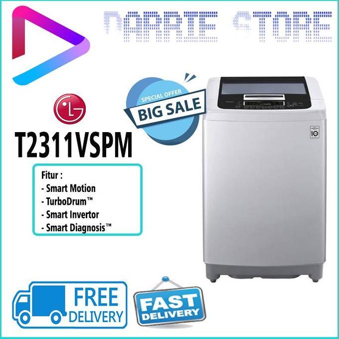 LG T2311VSPM MESIN CUCI TOP LOADING WASHER T-2311VSPM T2311 2311VSPM