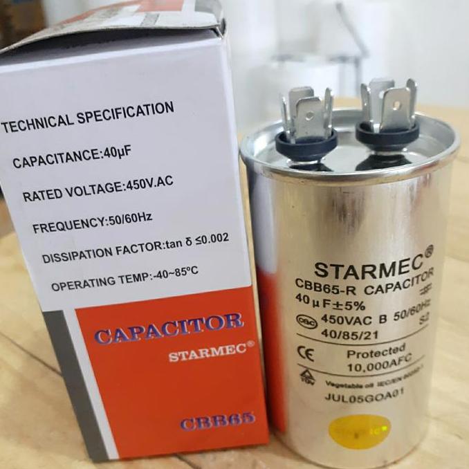 Capasitor Ac 40Uf Cbb65 - R Original