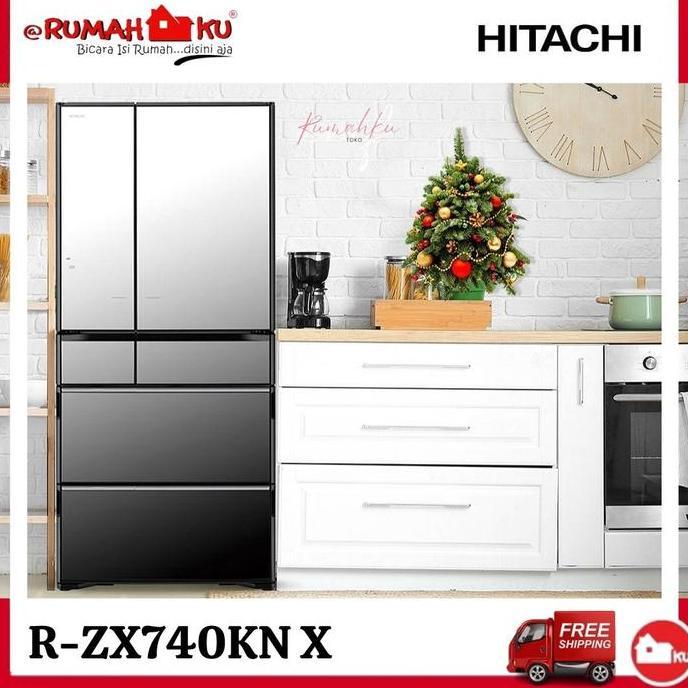 Kulkas HITACHI RZX740KN X MIRROR MADE IN JAPAN R-ZX740KN X