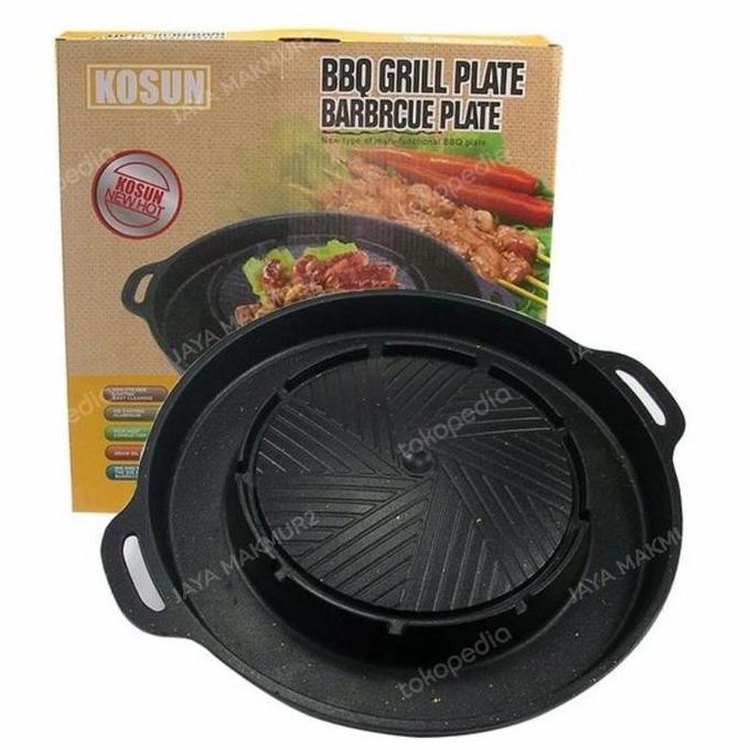 BBQ Grill Plate 2in1 dan Shabu Teflon Anti Lengket