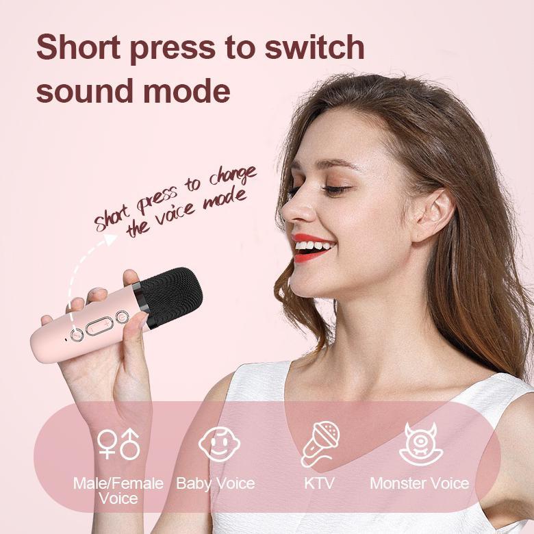 new product mini karoke speaker bluetooth 2 mic / mini karoke speaker bluetooth portabel penuh bass 
