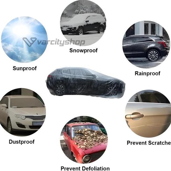 Cover Sarung Selimut Plastik Mobil Transparan Sarung Mobil Bening Auto Cover