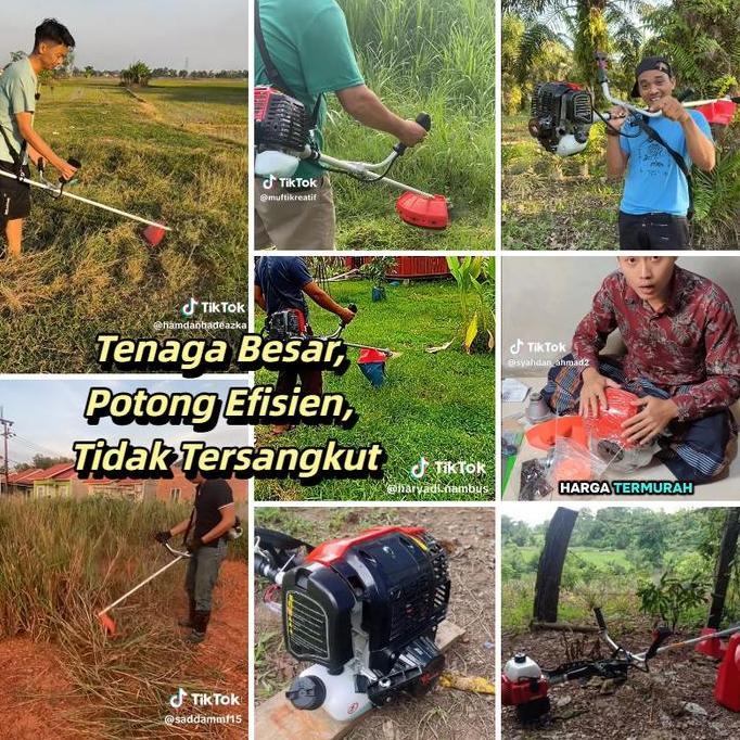 REAIM Mesin potong rumput 2tak/4tak, mesin pemotong rumput genggam, pemangkas rumput (TERBAIK) (TERB