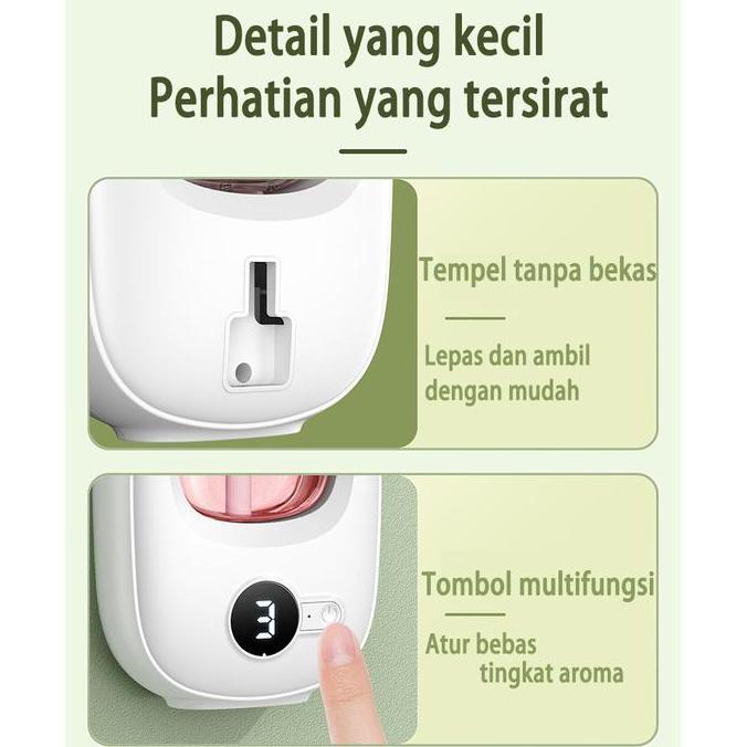 Diffuser Aromaterapi Smart - Humidifier & Pewangi Ruangan Otomatis dengan LED, 5 Mode Semprotan
