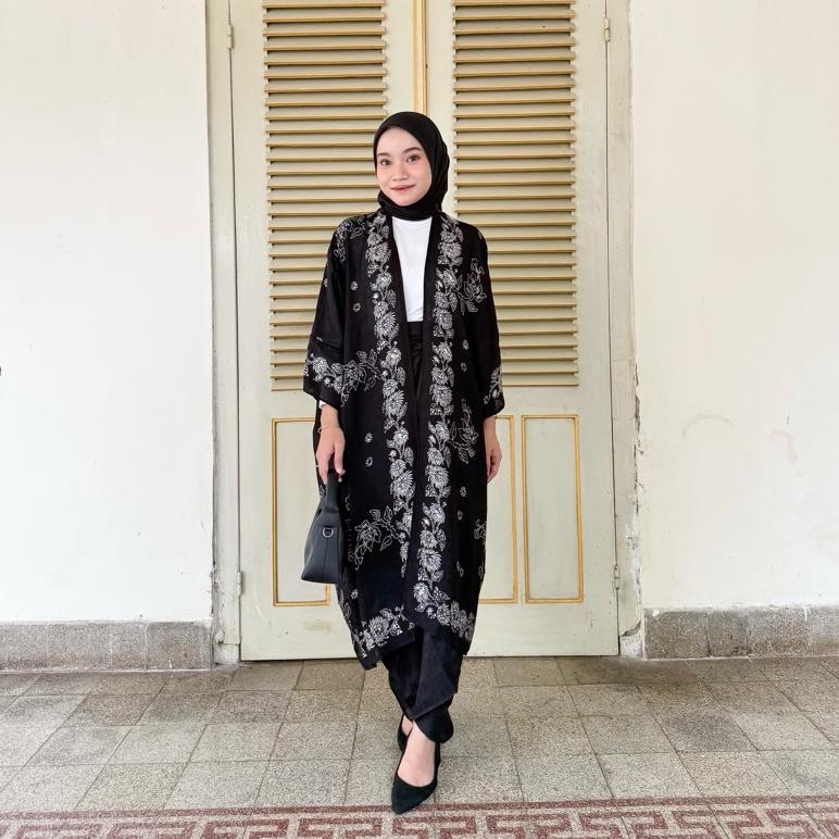 Unik Ready Stock Ayana Viscose Outer Batik Set Handmade Batik Cap Tangan