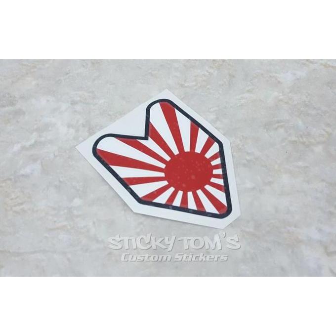 stiker Wakaba Bendera Jepang Matahari Terbit