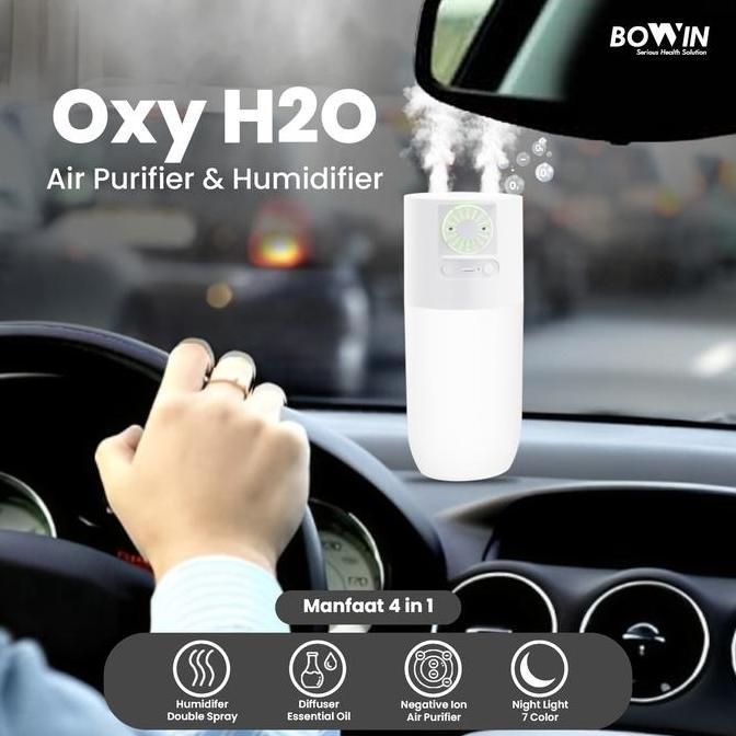 Bowin Oxy H2O (4in1: Air Humidifier, Purifier, Diffuser, Lampu Tidur)