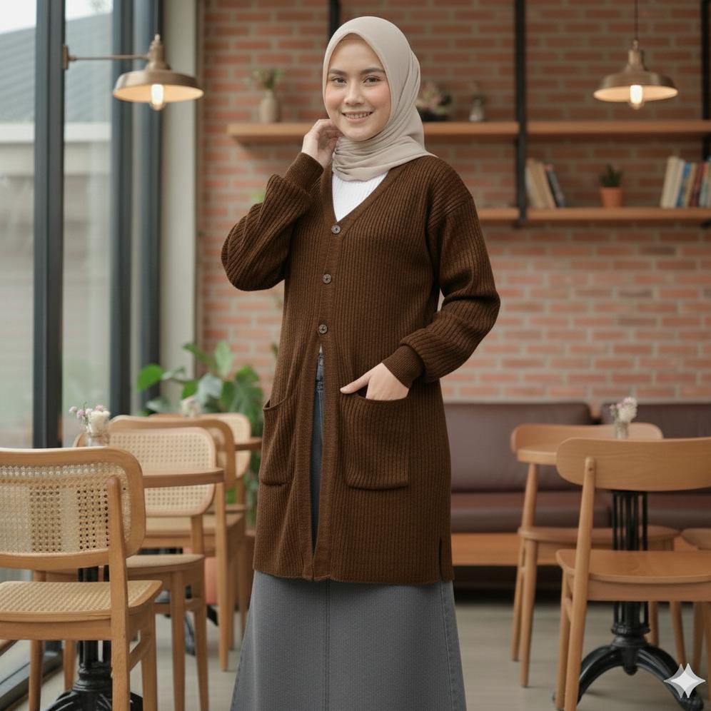 Promo Cardigan Belle Kancing / Cardigan Oversize / Cardigan Rajut Long Belle / Cardy Long Kancing