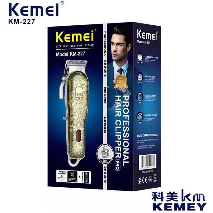 Alat Cukur Rambut Kemei KM-227 Hair Clipper LCD Mesin Pangkas KM 227