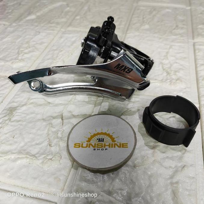 FD Front Derailleur 3 Speed SENSAH MX9 Low Clamp 31.8 - 34.9mm Crank 42T Dual Pull Tarikan Atas Bawa