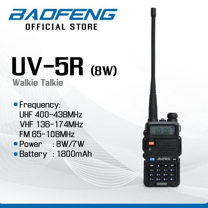 BAOFENG UV-5R (8W) Walkie Talkie HT - Baofeng Indonesia