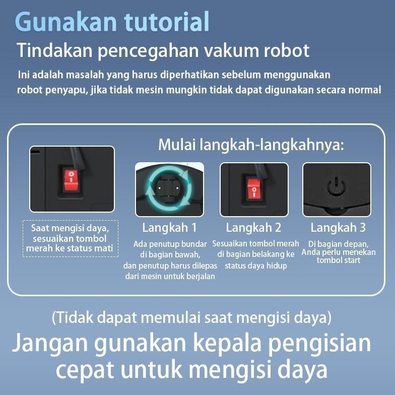 PROMO TERBARU BUMIRUANG   Robot penyedot debu portabel Robot penyapu otomatis rumah Pembersih lantai