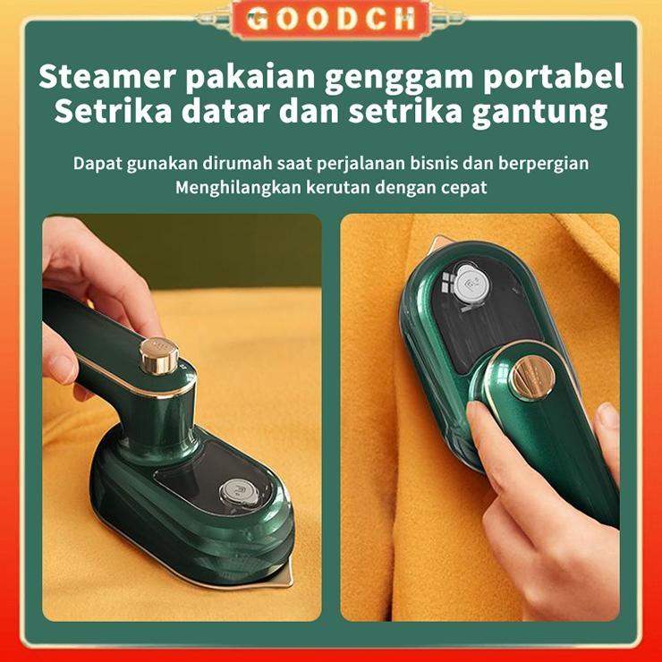 new goodch setrika portable mini uap alat setrika genggam anti kerut, usb rechargeable, mudah diguna