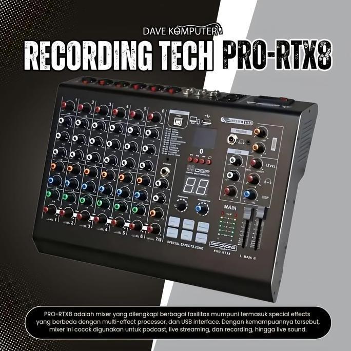 RECORDING TECH PRO-RTX8 / PRO RTX8 Professional Audio Mixer 8 Channel