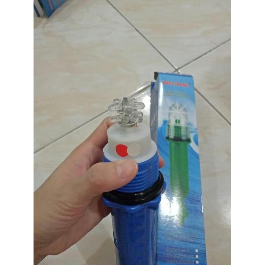 LAMPU NELAYAN .FISHNET SIGHT. TORPEDO 10 LED - 2 WARNA LAMPU