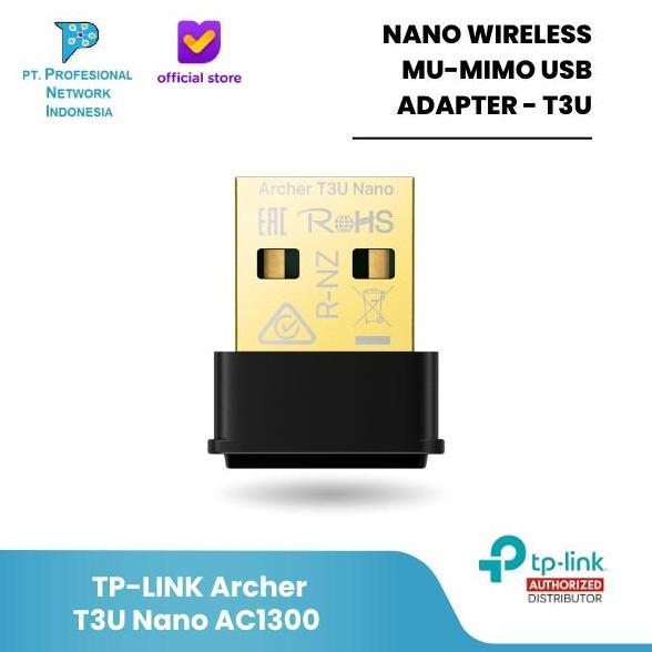 Tp-Link Archer T3U Nano Ac1300 Nano Wireless Mu-Mimo Usb Adapter - T3U