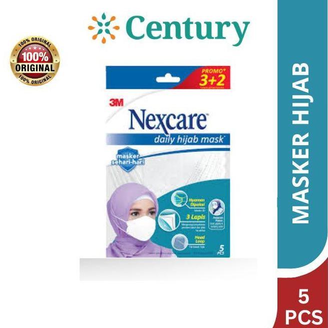 Nexcare Daily Hijab Mask 3's / Masker medis / virus / Masker Hijab