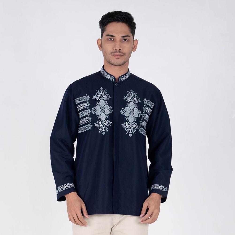 ORIGINAL BENHILL Taqwa Koko Bordir Pria Panjang Navy 2640-2694-95
