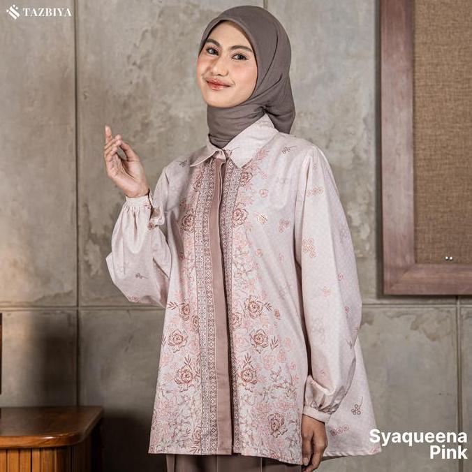 [NEW] Tazbiya Blouse Syaqueena Collection Series| Tunik Silk