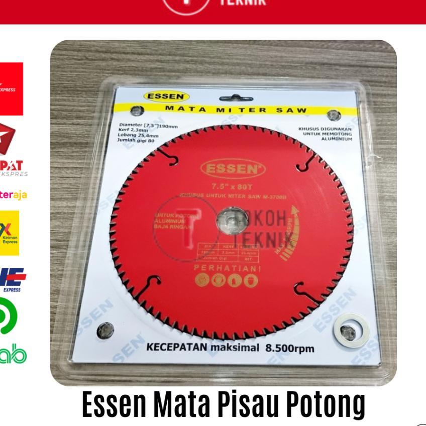 Essen Mata Pisau Potong Alumunium 7.5" X 80 T Saw Blade 7 Inch X 80 T