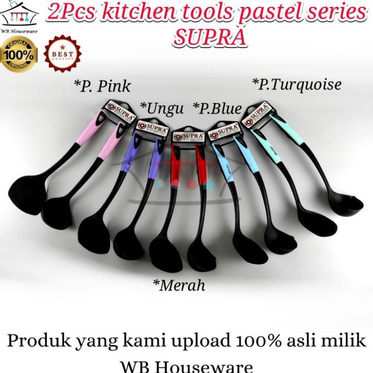 Kitchen Tools Supra Set 2 / Sodet Set Laddle Warna Nylon / Sodet Pastel
