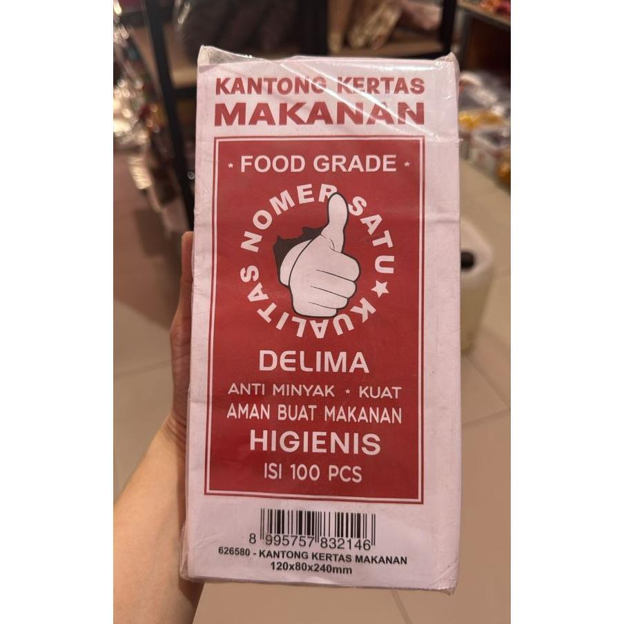Paperbag Motif/Kantong Kertas Makanan/Kertas Makanan Per Pack 100Pc