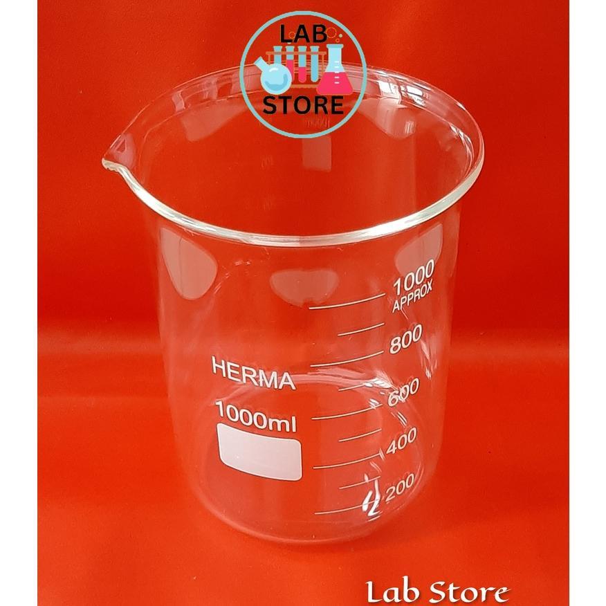 Beaker / Beaker 1000Ml Herma / Beaker Glass 1000Ml / Gelas Kimia 1000Ml Herma