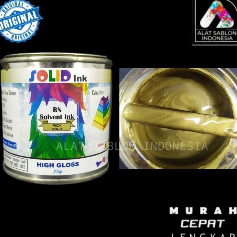 Tinta Sablon Pvc Solid Ink Rich Gold 200Gr