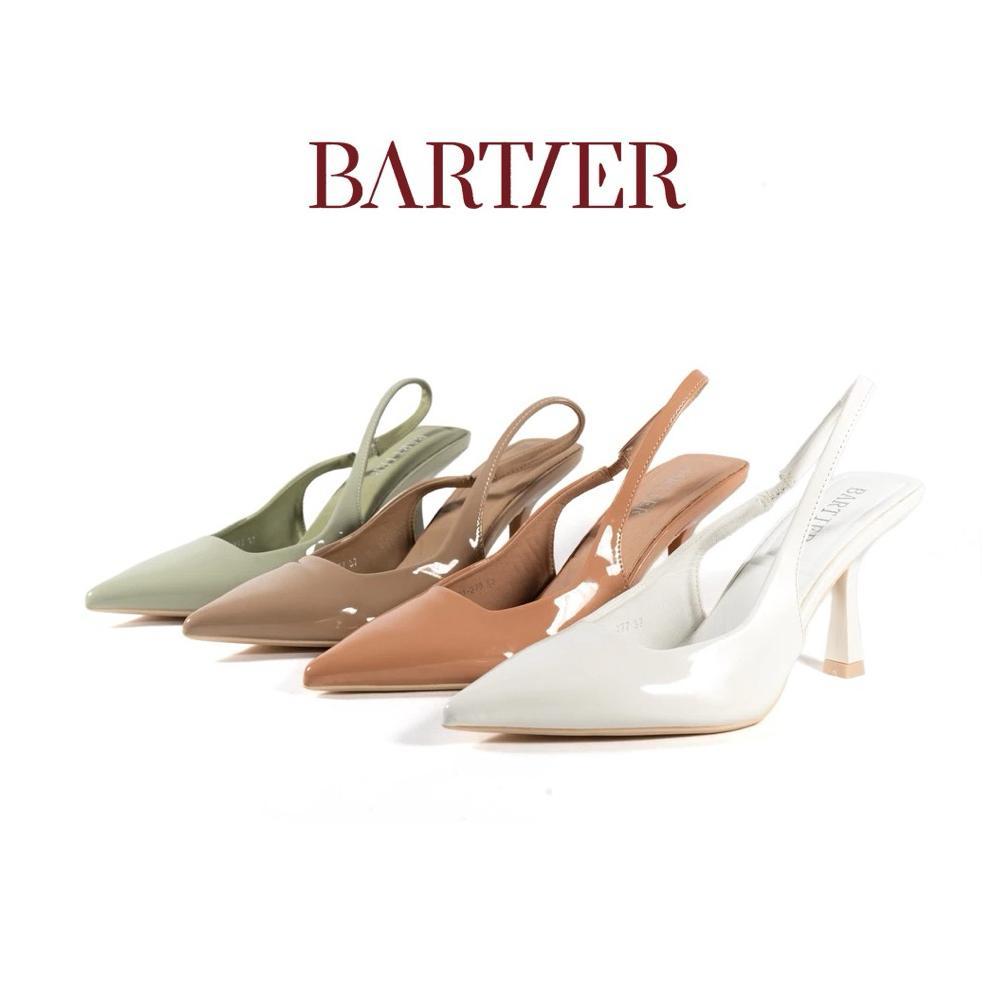 sale BARTIER -  MILEY SEPATU HAK WANITA HEELS 9CM GLOSSY HEELS TALI