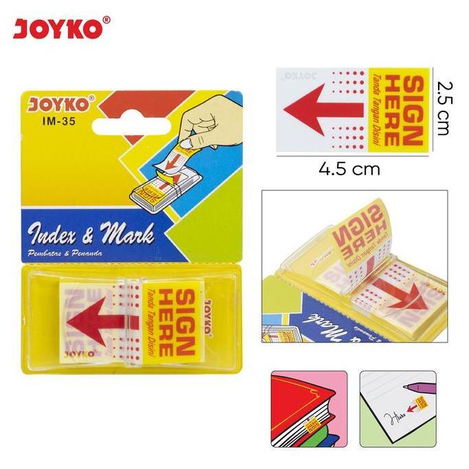 Joyko SIGN HERE Memo Stick Index Notes "Sign Here" Sticker Tanda Tangan Disini IM-35