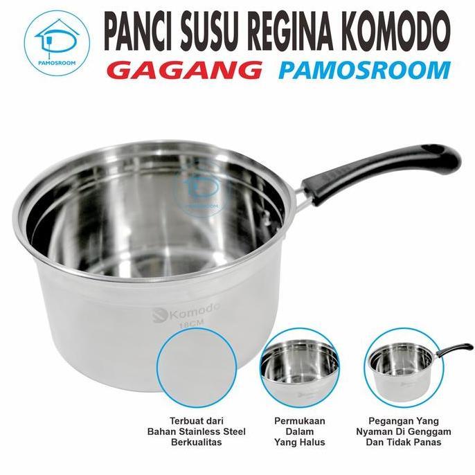 Zatura- Komodo Panci Susu Regina Stainless 18 Cm Panci Susu 18Cm