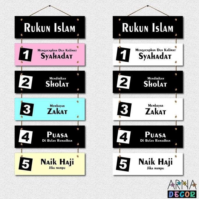 Promo Hiasan Dinding Gantung Rukun Islam