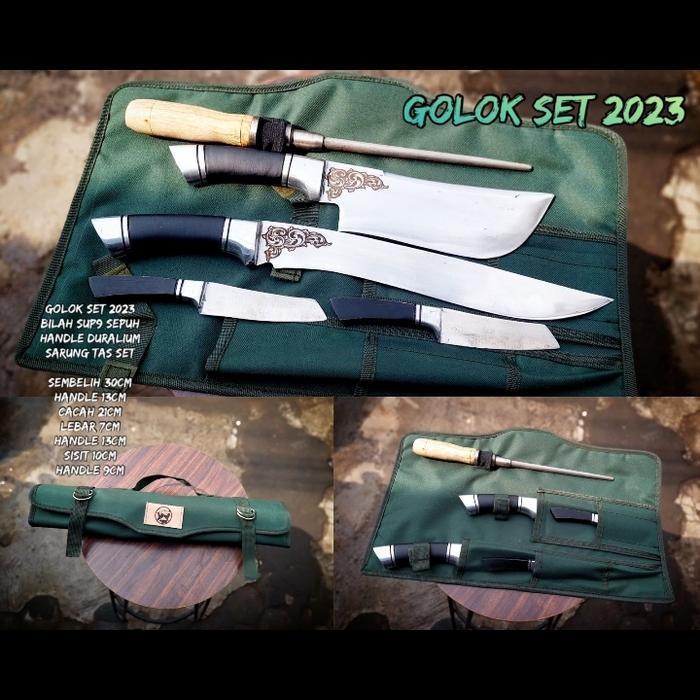 Bisa Cod - Golok Pisau Sembelih Satu Paket Bonus Tas