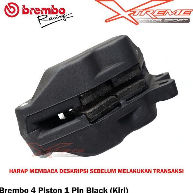 livinset - Kaliper Kiri Brembo 4 Piston 1 Pin 4P1P Gray / Black Sebelah Kiri Original Brembo Italy D