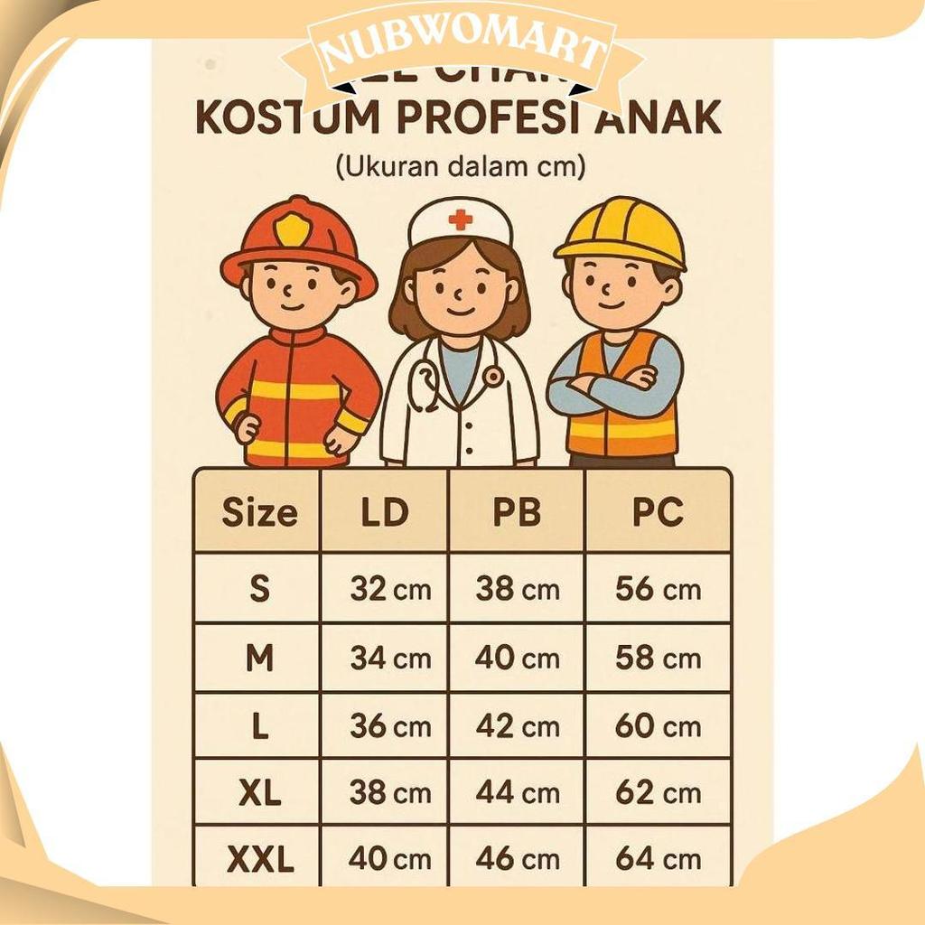 KIDZONE.ID - Baju Profesi Anak Dokter bedah Seragam scrub dokter untuk anak SCRUB KIDS KZPromo