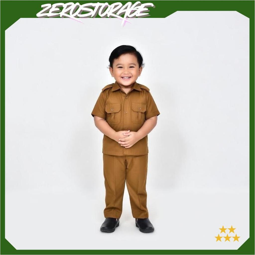 BAJU PROFESI ANAK PNS LAKI LAKI/CELANA SRAGAM PROFESI ANAK GURU KZ Cod