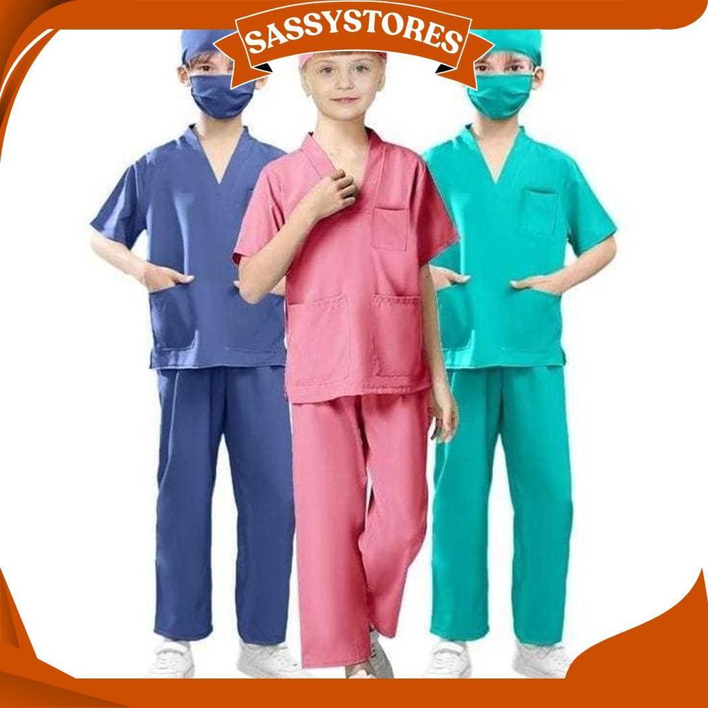 KIDZONE.ID - Baju Profesi Anak Dokter bedah Seragam scrub dokter untuk anak SCRUB KIDS KZPromo