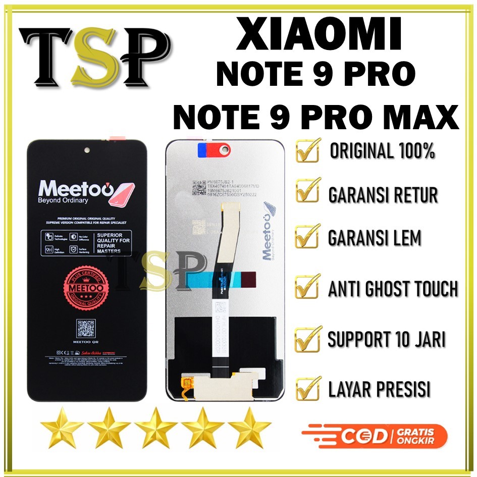 LCD TOUCHSCREEN XIAOMI REDMI NOTE 9 PRO / NOTE 9 PRO MAX LCD FULLSET ORIGINAL