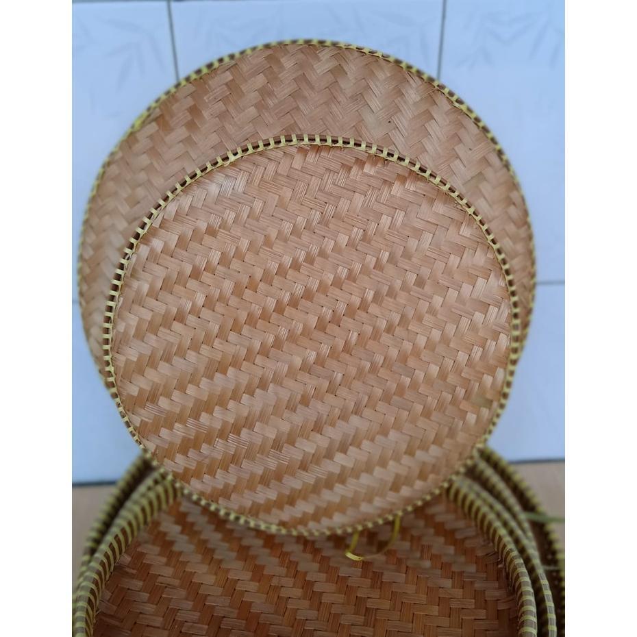 Tampah Bambu Kecil Tali Kuning Tambir Bambu Tebok Bambu Bulat Ready Supplier