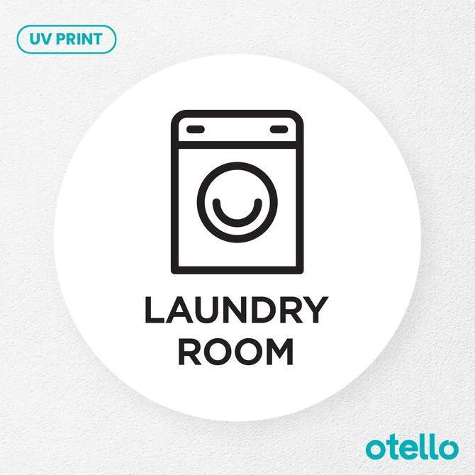 DR355 - Laundry Room Sign Board Akrilik Acrylic Signage Label Sticker Ruangan
