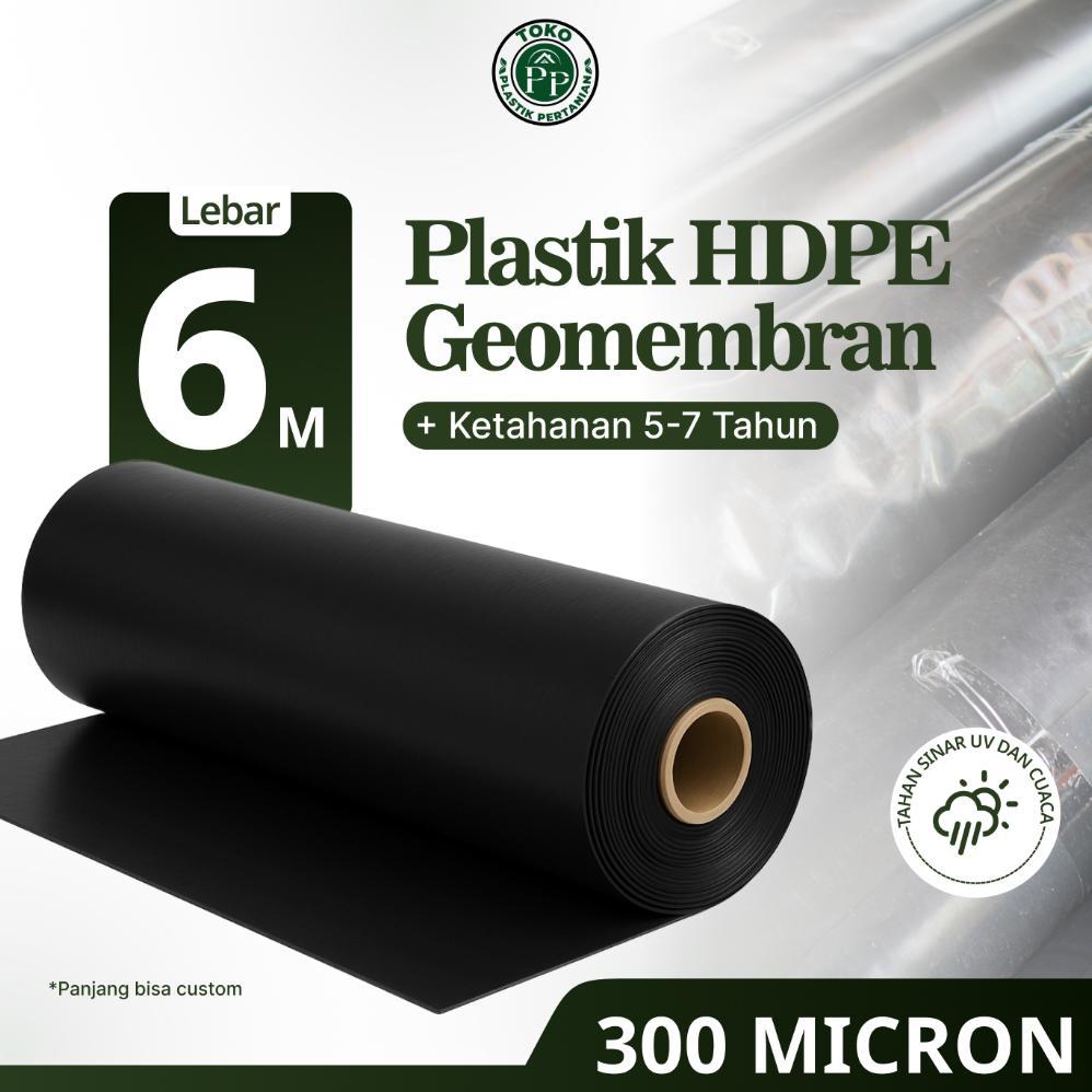 Geomembran HDPE Tebal 300 Micron Lebar 6 Meter
