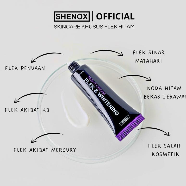 Shenox Skincare Salep Flek Night Whitening Resmi BPOM | Salep Malam Flek Hitam