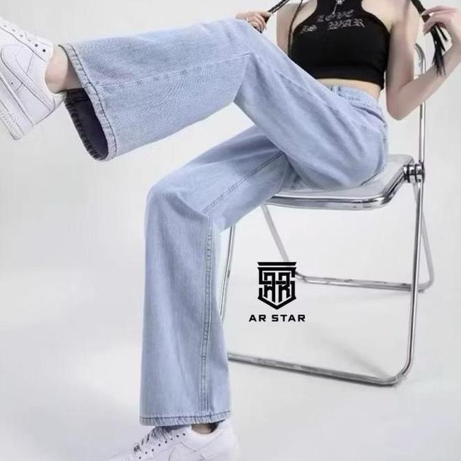 OOTD Celana Jeans Kulot Wanita Haighwaist Terbaru - HW Jeans Loose Korean Style Kekininan - Dark, Hi