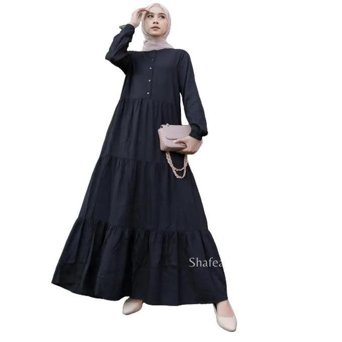 Homey Dress Polos - Home Dress Polos Bahan Katun Rayon Viscose Premium - Gamis Muslim Wanita Dewasa 