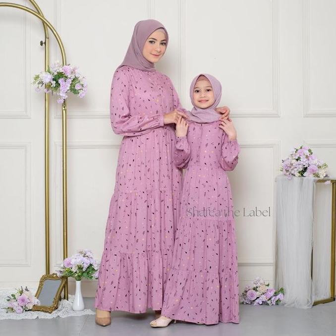 Homey Dress Ibu Dan Anak Gamis Couple Mom And Kids Bahan Katun Rayon Premium Dress Couple Motif Mura