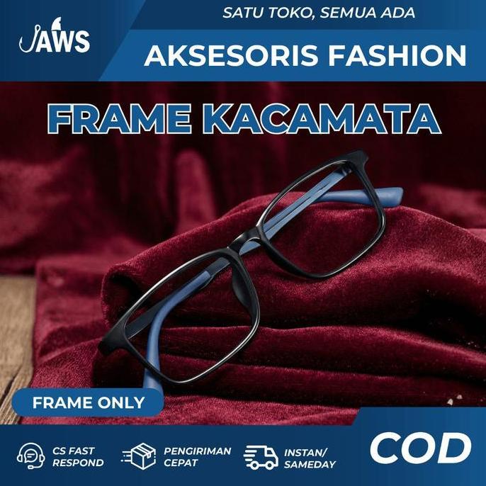 Kacamata Pria Wanita Frame Titanium Karet Lentur Untuk Lensa Plus Minus [terbaik]