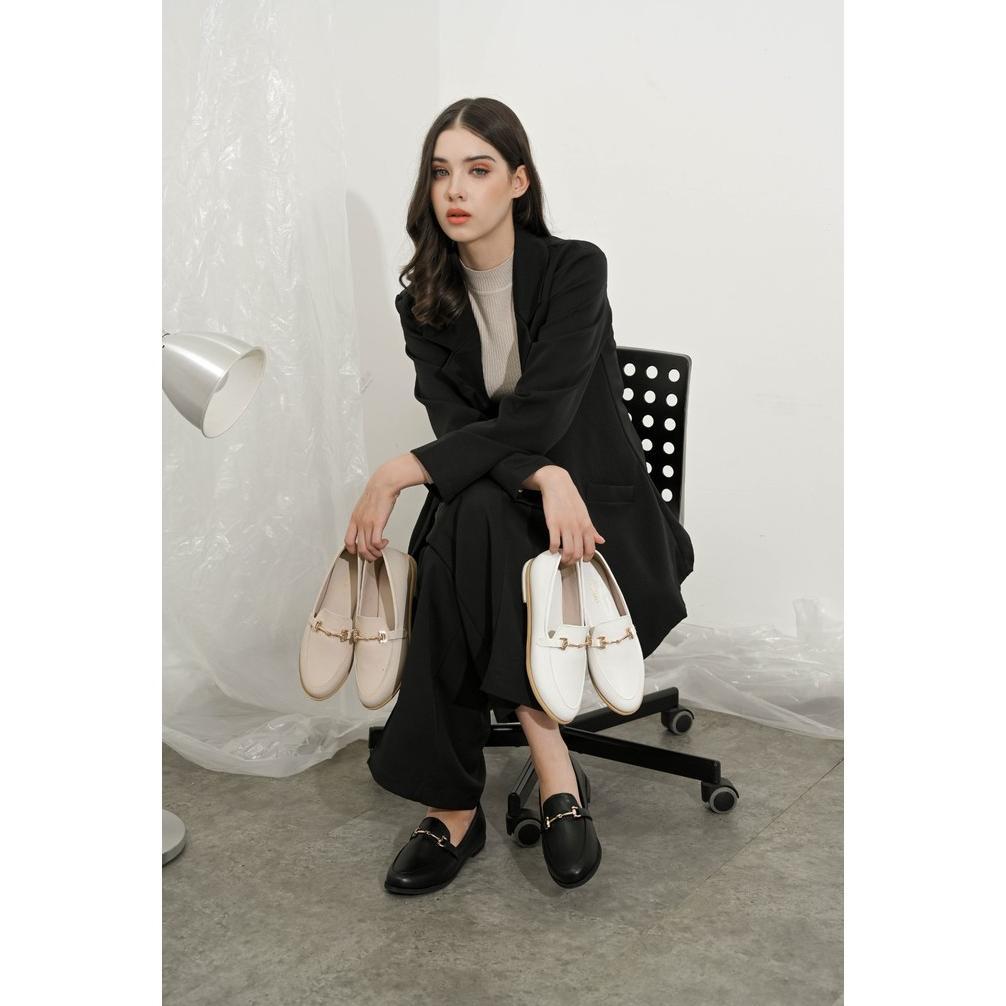 favorit vimemo zenna - sepatu loafers vintage minimalist slip on shoes | sepatu kerja wanita