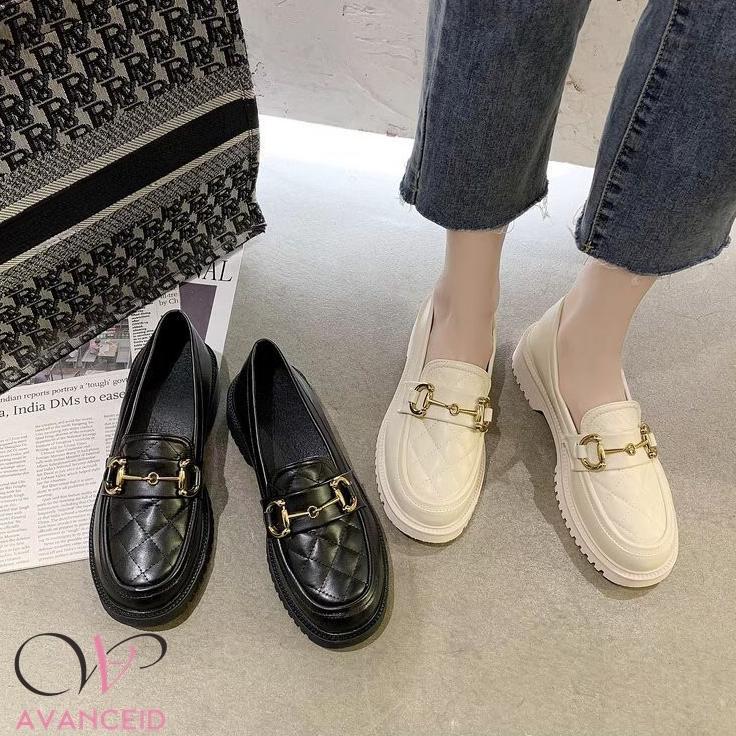 diskon avanceid 1909 loafers sepatu sneakers wanita kerja docmart hitam