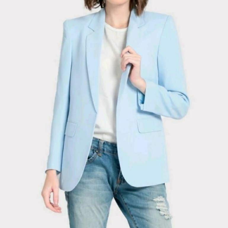 Diskon Jas Wanita Formal Biru Muda / Blazer Wanita / Jas Wanita Kantor